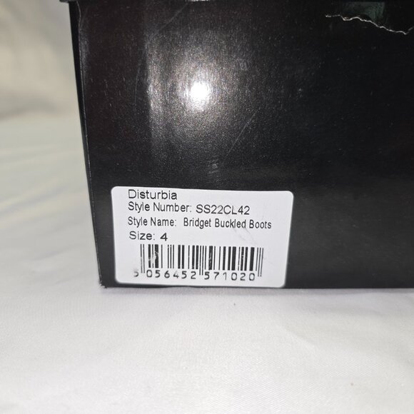 Disturbia Bridget Buckled Boots in Black, Women's Size 6, New in Box - Picture 9 of 11